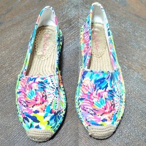 NWOT Lilly Pulitzer Espadrilles Floral Pattern Womens Size 9 Flats